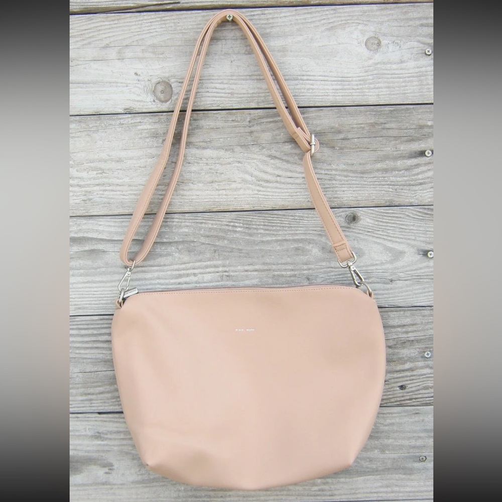 Pixie Mood Vegan Leather Light Pink/Beige Crossbody Purse